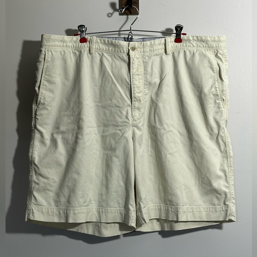 Tommy Bahama Men’s 42 Beige Cotton Blend Flat Front Shorts | SKU 0876